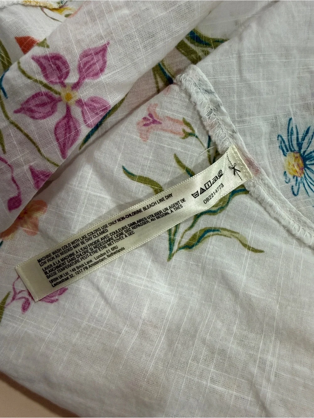 Anthropologie Floral Embroidered Lace Trim Midi Dress Cottagecore Size L Coastal - Picture 5 of 12